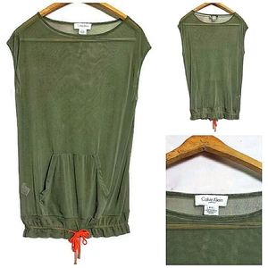 Calvin Klein SHEER Mesh Sleeveless Top Sma…